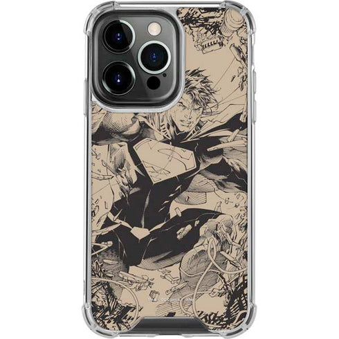 DC Comics Superman Unchained #1 Original Cover Pencils iPhone 14 Pro Clear Case